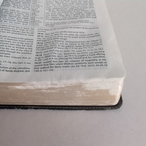 NIV Study Bible Zondervan Italian Duo Tone Black Brown - Picture 15 of 16